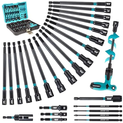 LIBRATON 27tlg Magnet Stecknuss Lang Set 1/4