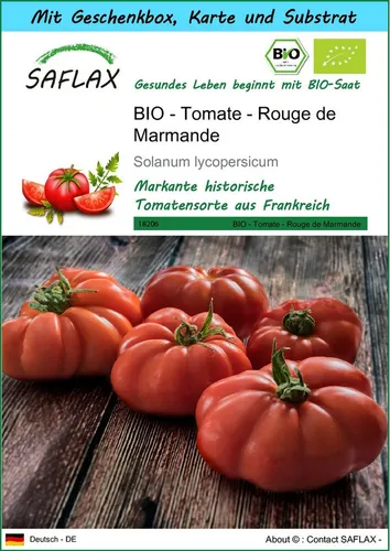 SAFLAX Gemüsesamen SAFLAX - Geschenkset - BIO - Tomate - Rouge de Marmande