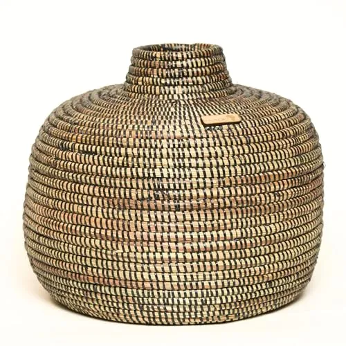 YAADU Bodenvase handgefertigt aus Savannengras von YAADU