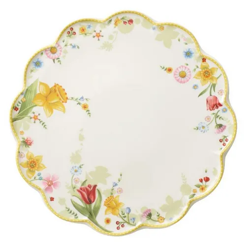 Villeroy & Boch Spring Awakening Tortenplatte 33 cm in weiß von Villeroy & Boch