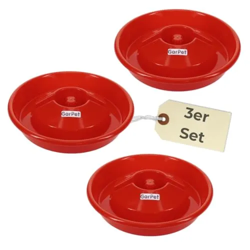 3er Set Tränkeschale für PET Flasche Kleintiertränke Wassertränke Wasserspender Tränke Nager Vogel Geflügel Hühner Küken Insekten