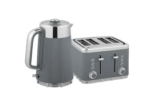Novzep 2-in-1-Toaster Wasserkocher mit Schnellkochfunktion, Kalkfilter & 4-Scheiben-Toaster, mit 7 Bräunungsstufen