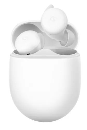 Google Pixel Buds A-Series Weiß - In-Ear-Kopfhörer mit Ohrenclip, wasserbeständig und aktive Geräuschunterdrückung für ungestörten Musikgenuss