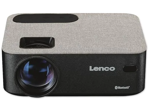 Lenco LPJ-700BKGY - LCD-Projektor mit Bluetooth, tragbar und ideal für Filme, Spiele und Präsentationen