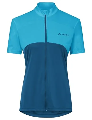 Vaude Damen Matera FZ Trikot Größe L – Blau - Atmungsaktives, schnell trocknendes Slim-Fit Trikot für Rennradfahrerinnen. Bietet optimalen Komfort und Bewegungsfreiheit bei jeder Fahrt.