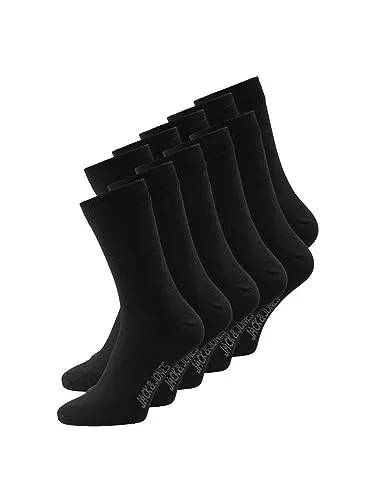 Jack & Jones Herren Socken JACJENS 10er Pack Schwarz - Herrensocken, 10er Pack in verschiedenen Farben, ideal für jeden Anlass. Hoher Tragekomfort durch weiches Material und perfekte Passform für alle Fußformen.