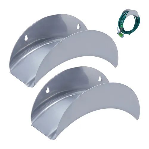 Schlauchhalter Schlauchhalterung Wandhalterung Gartenschlauchhalter grau