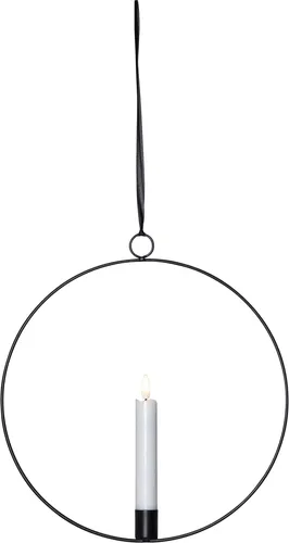 Star Trading LED Lichterkranz 'Flamme Ring', schwarz, 30cm - Lampen, stilvoller LED Lichterkranz in Flammen-Design, ideal für stimmungsvolle Beleuchtung zu besonderen Anlässen.