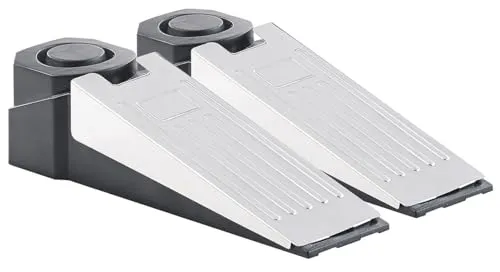 VisorTech Alarmkeil: 2er-Set elektronische 2in1-Türstopper mit Alarm (Türstopper-Alarmanlage, Haustür-Alarmanlage)