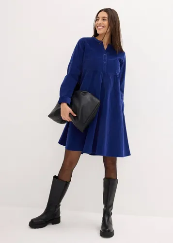 bonprix Midikleid für entspannten Look, aus weichem Baumwollcord, mit Elasthan-Anteil