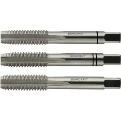 BOHRCRAFT Hand-Gewindebohrer-Satz HSSG M12, metrisches Linksgewinde - Präziser Hand-Gewindebohrer-Satz für metrische Linksgewinde, ideal für professionelle Anwendungen mit hoher Langlebigkeit.