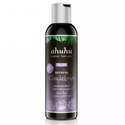 ahuhu COLOR REFRESH Conditioner Cool Blond (200ml) – Conditioner Haar Mit Innovativer Pflegeformel, Neutralisiert Gelbstich, Haarpflege Für Natürlich Blond & Graues Haar