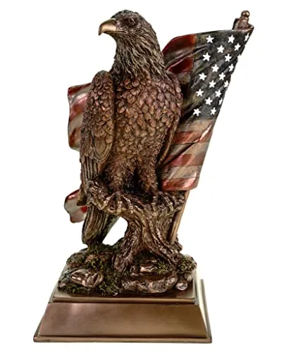 Veronese Design Weißkopfseeadler mit US Flagge Adler Freiheitsstatue Statue of Liberty Figur Skulptur