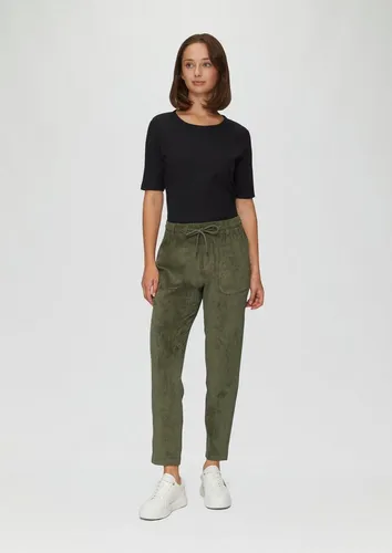 s.Oliver 7/8-Hose Hose Fließende Jogpants aus Feincord in grün von s.Oliver