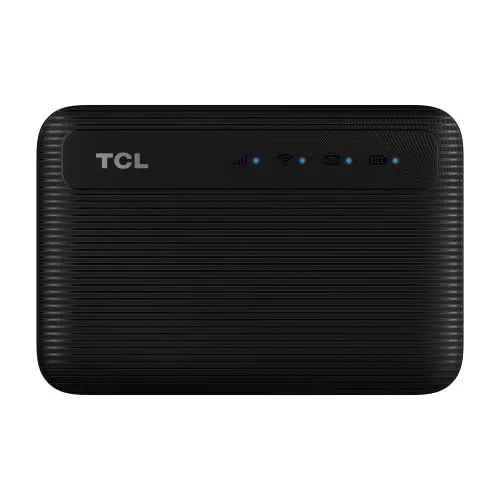 TCL Link Zone - MW63V, Mobiles Modem 4G, LTE (CAT.6), WiFi, Hotspot für bis zu 32 Benutzer, leicht und tragbar mit dedizierter Management-App, Schwarz [Italien]