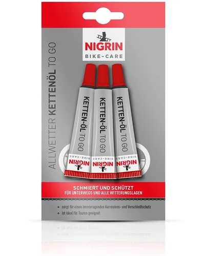 Nigrin Bike Care 3x Fahrrad-Öl Tube Ketten-Öl Ketten-Fett Ketten-Pflege Öl-Spray