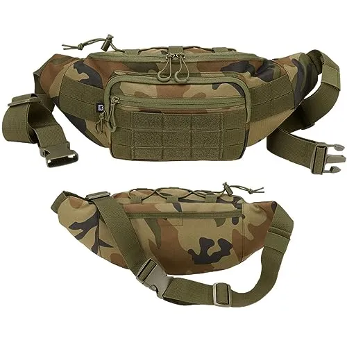 Brandit Waistbeltbag Molle woodland Gr. OS – Robuste Gürteltasche - Gürteltaschen mit großem Hauptfach, MOLLE-System für zusätzliche Taschen und verstellbarem Hüftgurt bis 170 cm – ideal für Outdoor-Aktivitäten.