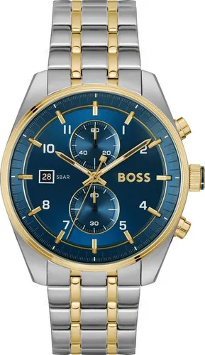 BOSS Herrenuhr Skytraveller Chronograph Blau 1514247 von BOSS