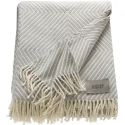 Schöner Wohnen Plaid Tebas, Hellgrau-Beige - Bettdecken, Gemütliches Mischgewebe aus Baumwolle und Polyacryl, pflegeleicht und ideal für entspannte Stunden auf dem Sofa.