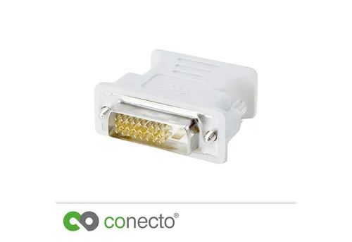 conecto Analoger Monitoradapter DVI-D-Stecker VGA-Kupplung (24+1-polig männlic Video-Adapter
