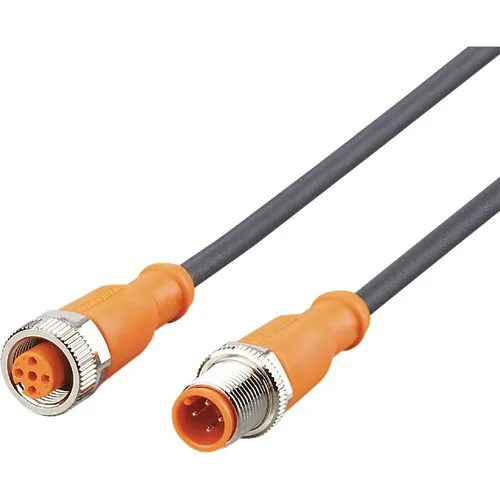 Ifm Electronic EVC014 Verbindungsleitung 5m - Steckdosen, gerade Stecker und Buchse für zuverlässige Sensorverbindungen mit 4-5 Polen, ideal für industrielle Anwendungen.