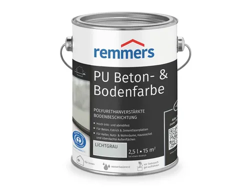 Remmers PU Beton- und Bodenfarbe anthrazit seidenmatt 2,5 Liter - Farben & Lacke, hochwertige seidenmatte Oberfläche für langlebigen Schutz und ansprechende Optik auf Böden und Beton.