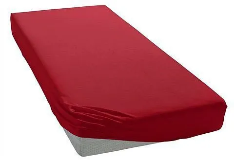 BELLANA Spannbettlaken für Topper in rot (rubin) - Hochwertiges Spannbettlaken aus 100% Baumwolle, perfekt für Topper bis 10 cm Höhe. Pflegeleicht, bügelfrei und waschbar bis 60°C. Ideal für einen erholsamen Schlaf!