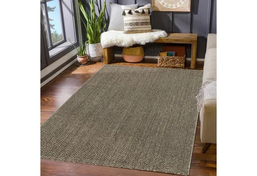 TT Home Teppich Diele, Flur, Küche, Außenbereich, Rechteckig, Höhe: 11 mm, Teppich Garten Wetterfest Wohnzimmer Boho Natürliche Farben Struktur J