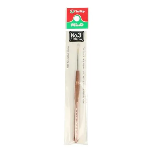 Tulip TA-1043E Crochet Hook, Legierter Stahl, Brown, Silver, 3