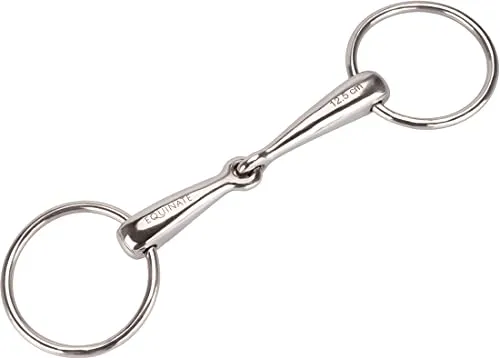 Equinate Wassertrense Edelstahl 18mm - Anatomisch geformtes Gebiss für beste Akzeptanz - Gebrochene Gebisse, ergonomisches Mundstück für präzise Einwirkung und maulfreundlichen Zügeldruck. Ideal für junge Pferde und fördert harmonische Zusammenarbeit.