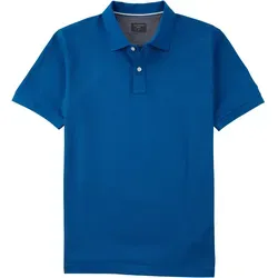 OLYMP Poloshirt Casual Blau S (44/46) - Herren-Shirt aus 100% Baumwolle im Piqué-Stil, ideal für lässige Anlässe. Pflegeleicht und bequem, perfekt für den Sommer.
