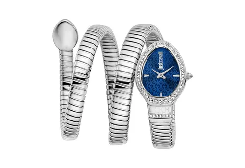 Just Cavalli Time Quarzuhr Carezza JC1L372M0015 - Elegante Damenuhr mit Edelstahlarmband und funkelnden Kristallsteinen, spritzwassergeschützt und ideal für festliche Anlässe.