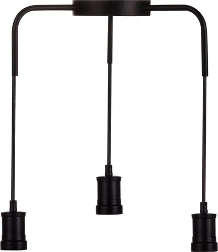 LX-100184 - 3-Fach Hängeleuchte E27 in Schwarz - Moderne 3-armige Hängeleuchte im Industrial Design mit flexiblen E27-Fassungen für kreative Lichtarrangements. Ideal für Wohnzimmer und Essbereich, schafft sie eine stilvolle Atmosphäre.