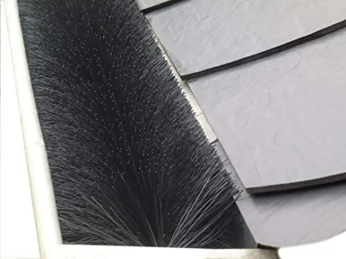 Meter Dachrinnenbürste; Ø 8 cm - aus deutscher (eigener) Produktion mit besonders dichtem Besatz, Laubschutz, Taubenabwehr, Marderabwehr 10