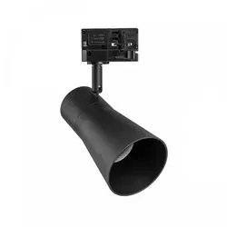 LED 3-Phasen Stromschienenstrahler GU10 Spot max. 10W schwarz verstellbar - Moderne Deckenlampe für Innenräume, energiesparend und einfach zu montieren. Verstellbarer Spot für gezielte Beleuchtung in Wohnzimmer, Schlafzimmer und mehr.
