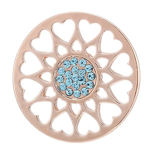 Morella Damen Coin Herzornament Rosegold 33 mm in gold von Morella