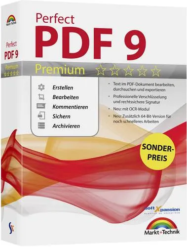 Markt & Technik Perfect PDF 9 Premium Vollversion, 1 Lizenz Windows PDF-Software
