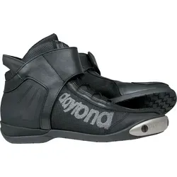 Daytona AC PRO schwarz 44 - Motorradstiefel mit sportlichem Design, ideal für Fahrer, die Komfort und Funktionalität schätzen. Der Titan-Schleifer ist abriebfest und austauschbar, perfekt für lange Strecken und Stadtfahrten.