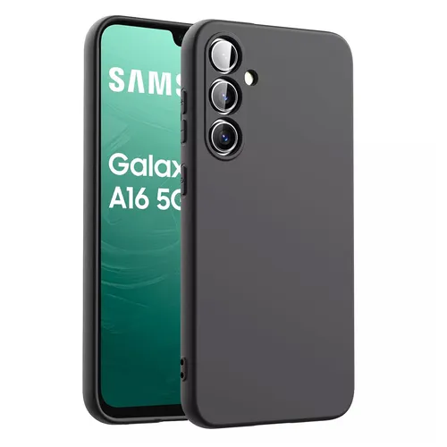 Hülle für Samsung Galaxy A16 Handyhülle Back Cover Silikon Case Bumper Schwarz