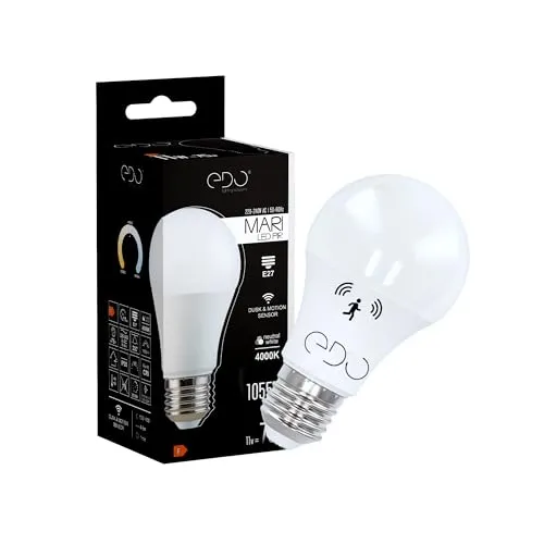MARI LED Sensor E27 11W 4000K Glühbirne mit Bewegungs- und Dämmerungssensor