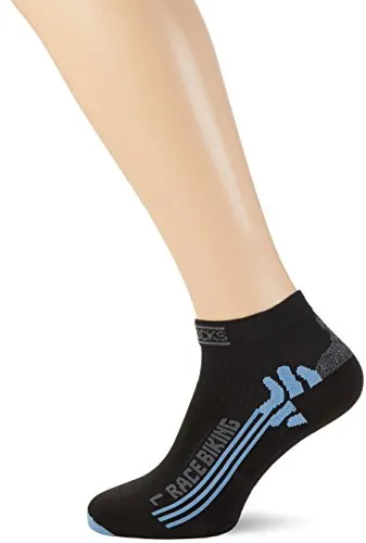 X-Socks Damen Radsocken Bike Racing Lady schwarz/blau Gr.41-42 - Socken für Radsport, ideal für Damen mit optimaler Passform und atmungsaktivem Material für maximalen Komfort beim Fahren.