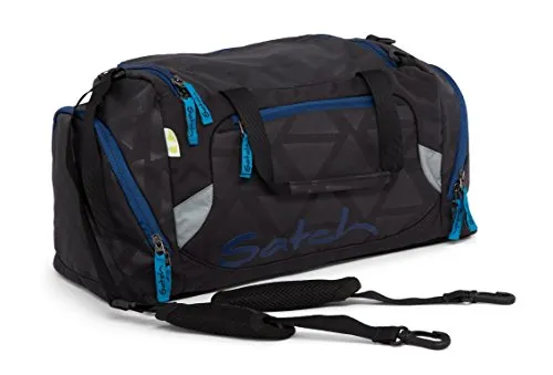 SATCH Black Triad Kinder-Rucksack, 50 cm, Schwarz Heatemboss - Tagesrucksäcke mit praktischer Schuhtasche, die auch als Rucksack getragen werden kann. Gepolsterte Schultergurte und reflektierende Details sorgen für Komfort und Sicherheit.