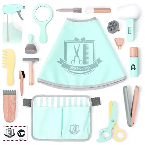 UMU® Kinderfriseur-Spielset aus Holz 18 STK von UMU