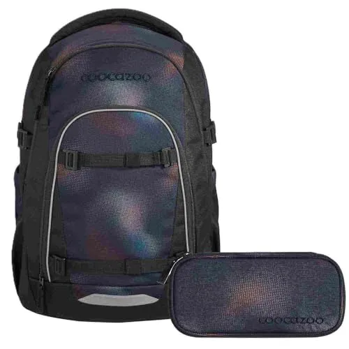 Coocazoo Mate Schulrucksack Set 2tlg. inkl Schlamperbox (Rainbow Illusion)