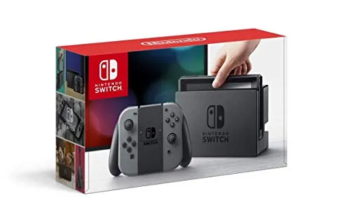 Nintendo Switch Konsole Grau - Handheld & TV-Konsole in einem - Konsolen mit 6,2 Zoll HD-Bildschirm, ideal für Spielspaß zuhause und unterwegs. Vielseitige Joy-Con-Controller für flexibles Gameplay und Mehrspieler-Action.