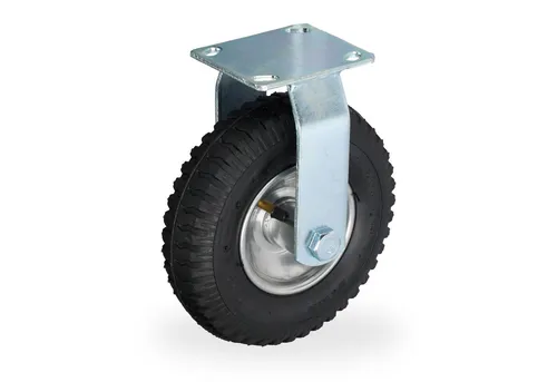 relaxdays Schwerlastrolle Bockrolle 2.50-4, (1-St), Schwarz-Silber