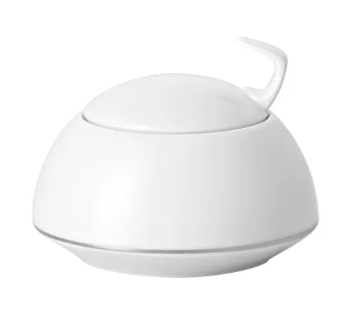 Rosenthal Zuckerdose TAC Gropius Platin - Elegante Zuckerdose aus Porzellan mit platinfarbenem Mosaik, spülmaschinenfest und ideal für stilvolle Kaffeetafeln.