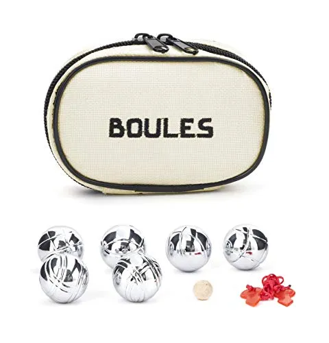 Kikkerland GG90 Boules Set S - Boule-Spiele für kreative Spielideen, ideales Set für Jugendliche mit handlicher Größe von 4 cm, perfekt für kleine Hände.