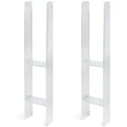 Alberts 214968 H-Pfostenträger | feuerverzinkt | 2er Set - Zaunpfosten aus feuerverzinktem Stahl mit hoher Materialstärke von 5 mm, ideal zum Einbetonieren für stabile Konstruktionen.