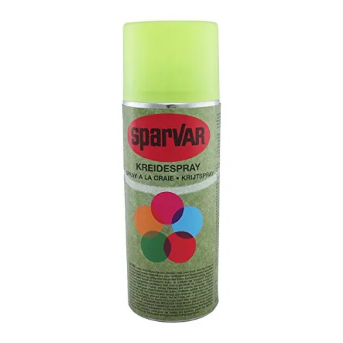 Sparvar 6001012 Leuchtgelb, Kreidespray, 400 ml, NEON, mit Überkopfdüse, (1er Pack) 400 ml (1er Pack)